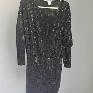 H&M black sequin dress